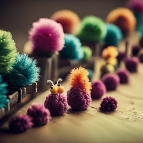 Pom Pom Caterpillars