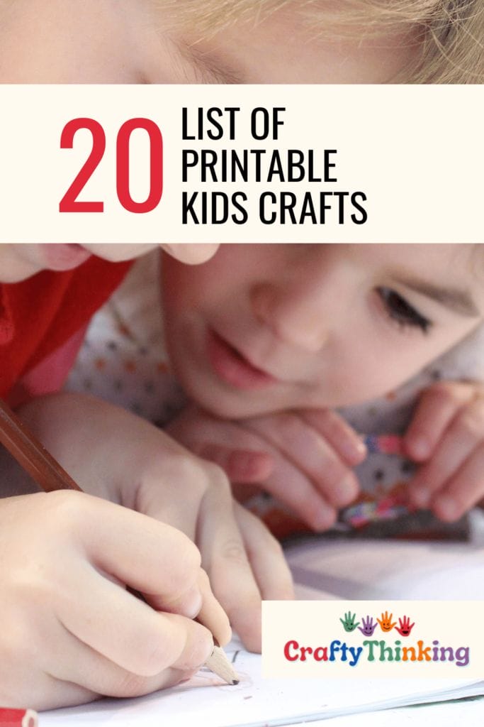 List of Printable Kids Crafts